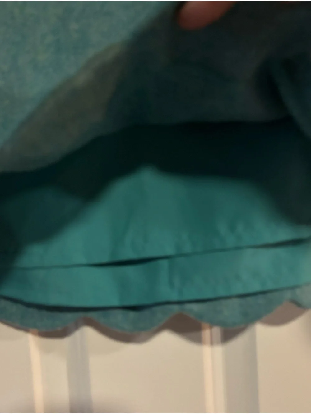 Talbots Wool Teal Scalloped Hem Women's Skirt, size 18W